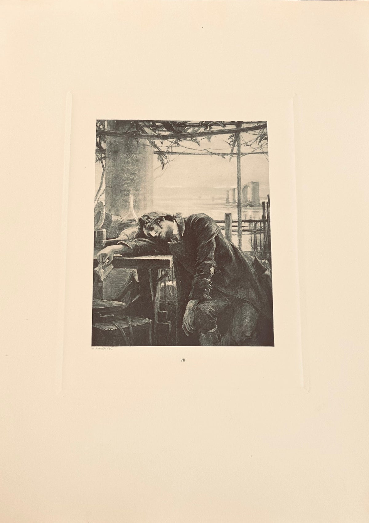 Max Pirner - Antique Print | Démon Láska, Prague 1893 Lost / Ztracen Plate VII