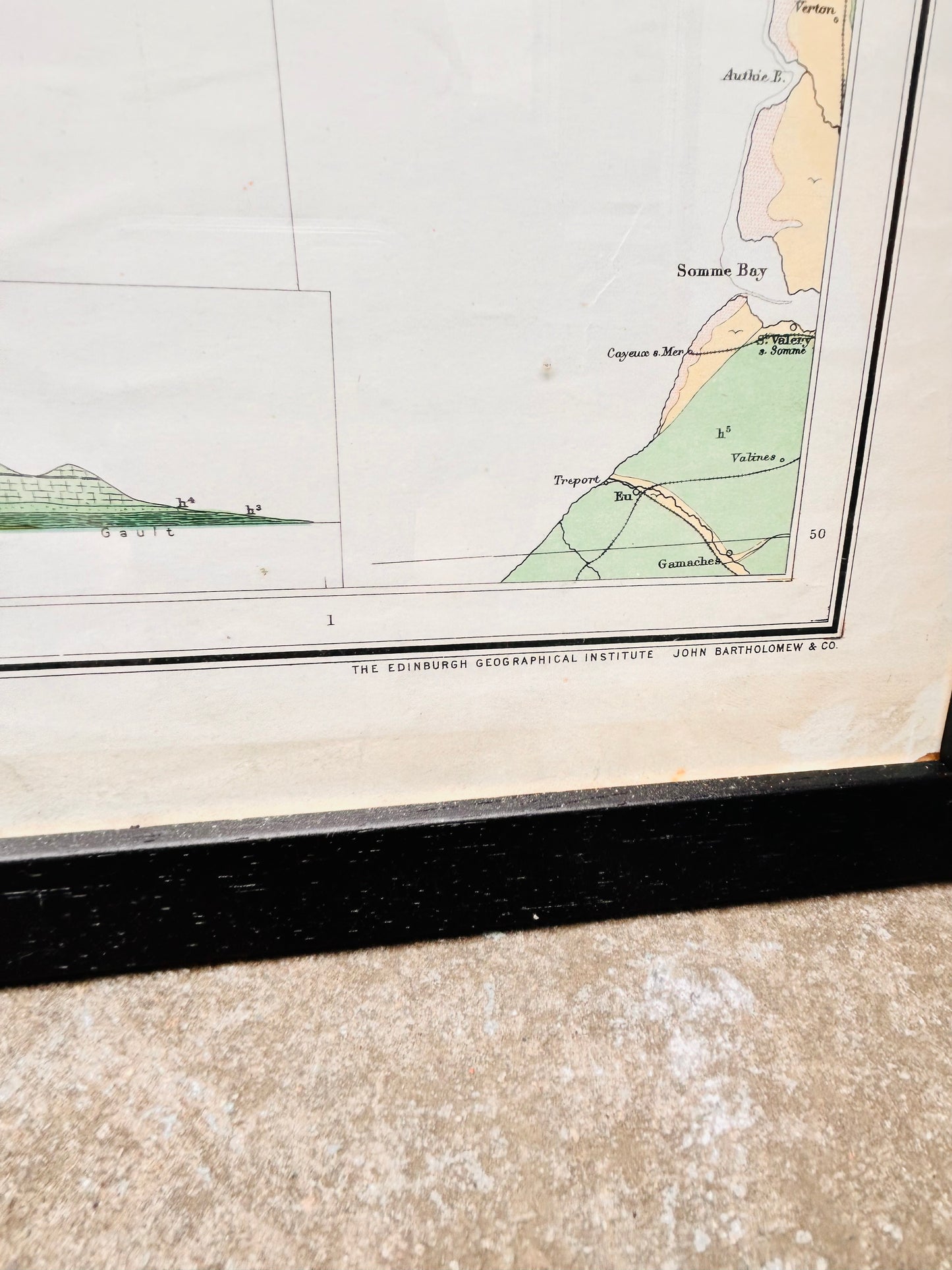 Large Geological Framed Map - England & Wales