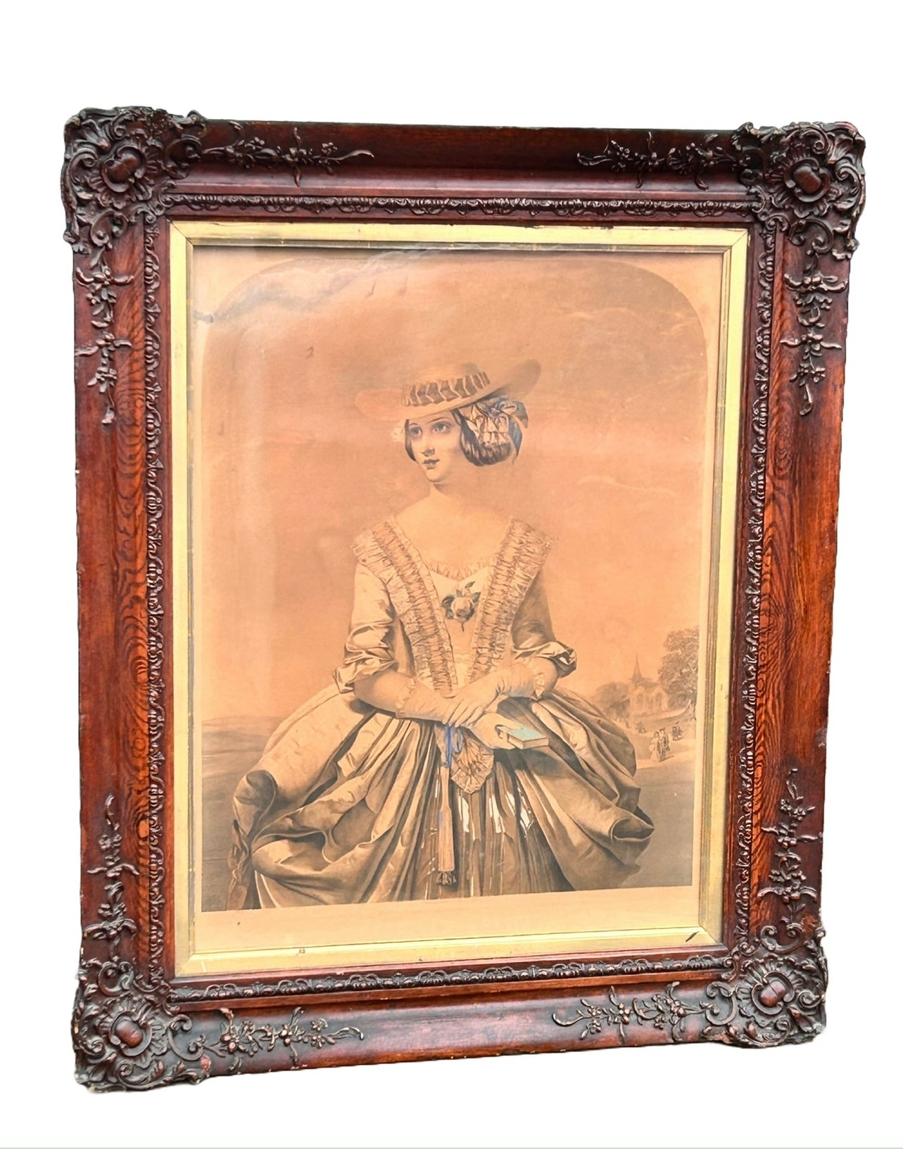Sold - Framed Chromolith “Sabbath Morning”