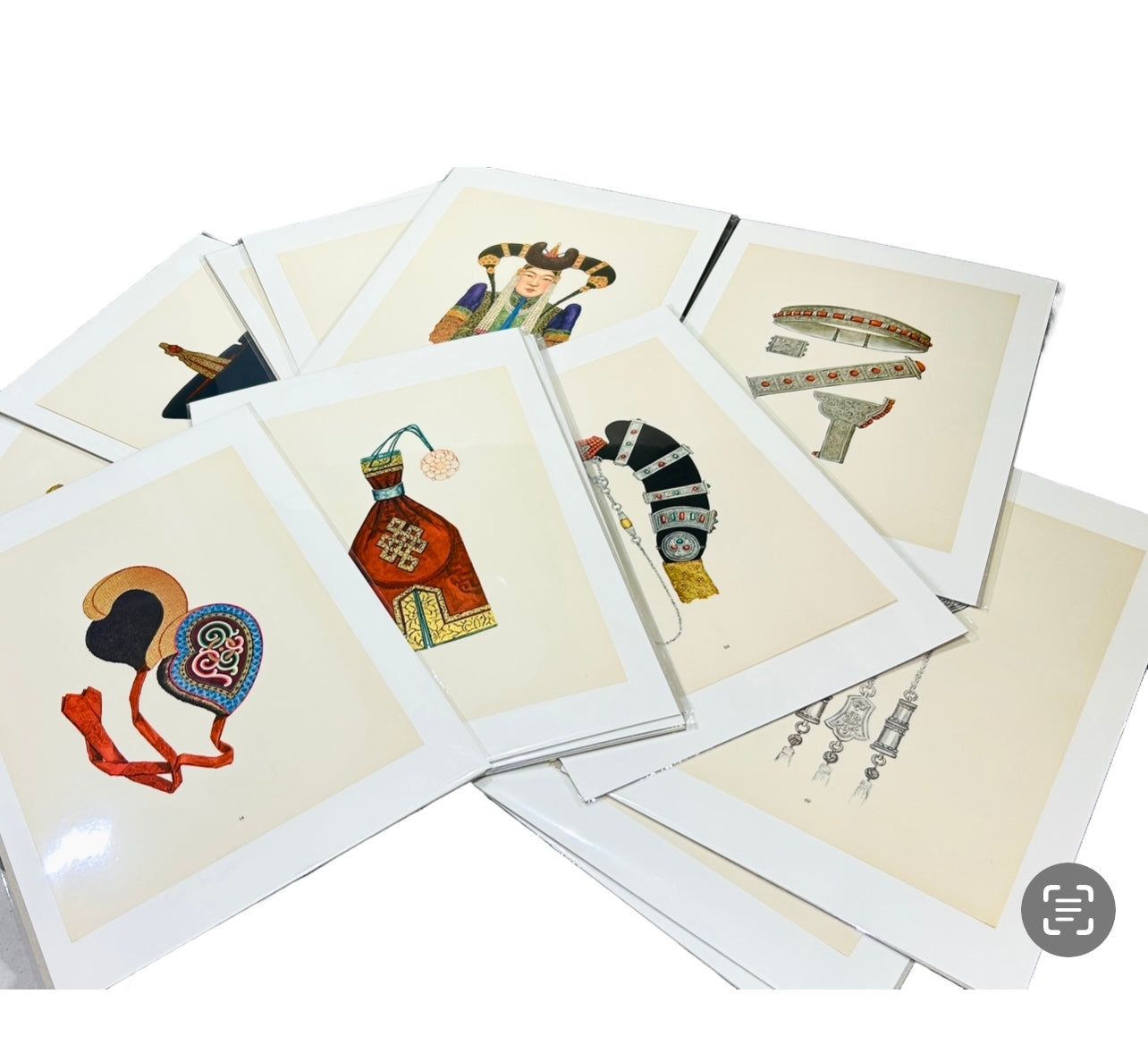 Sold - Mongolian Costumes Folio Wall Art