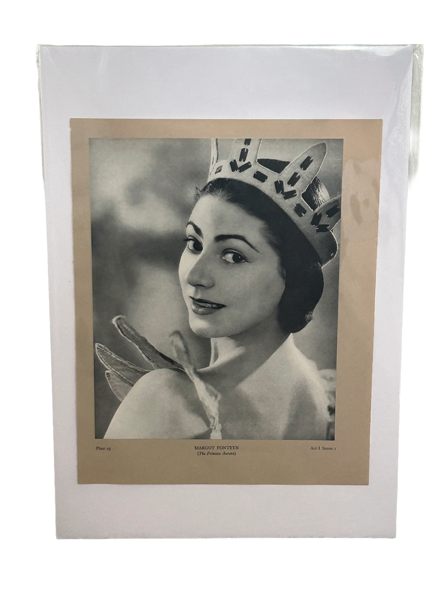 Black & White Camera Studies Vintage Ballet Print - Sleeping Beauty Margot Fonteyn