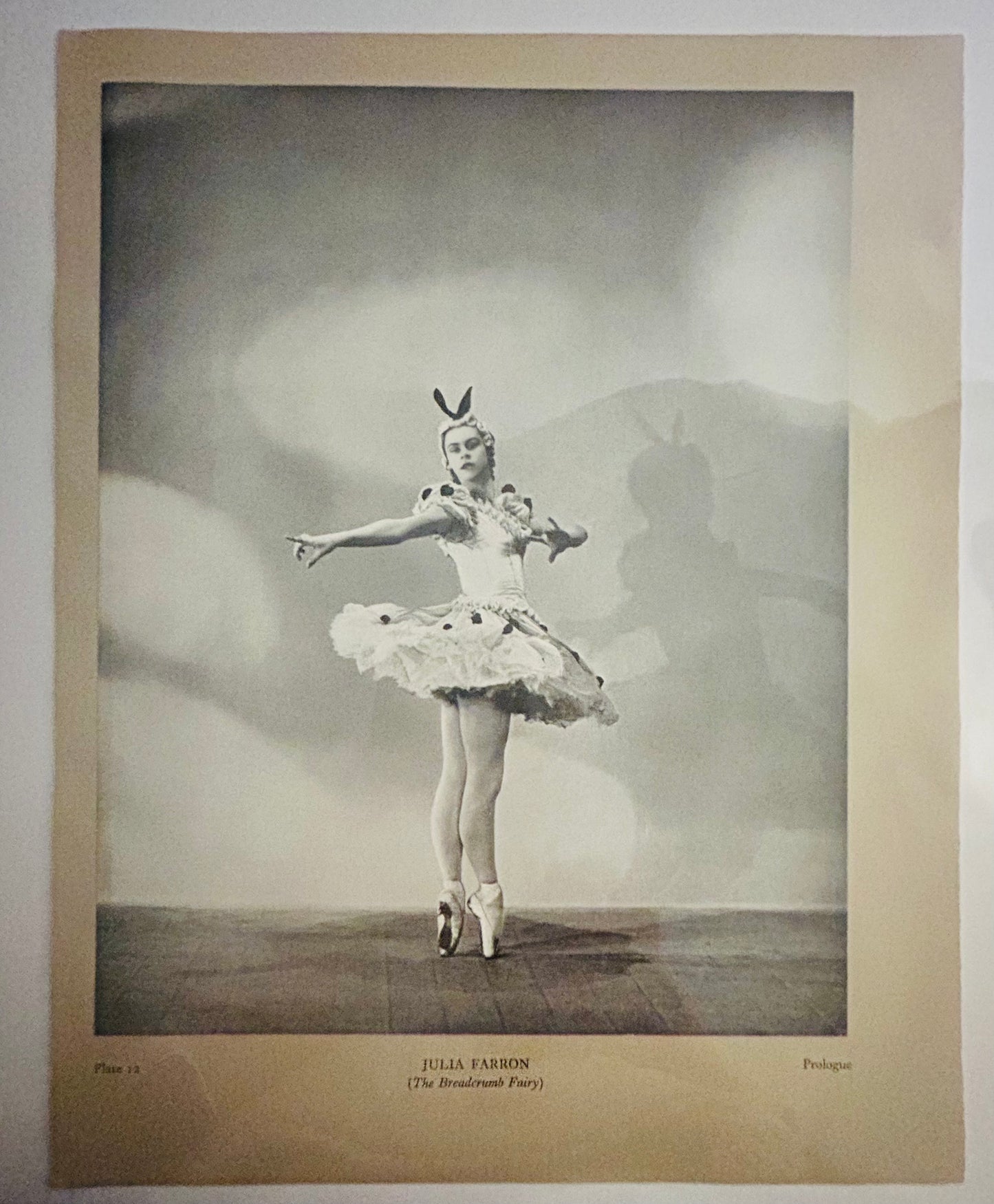 Julia Farron - The Breadcrumb Fairy /Black & White Camera Studies Vintage Ballet Print/Sleeping Beauty