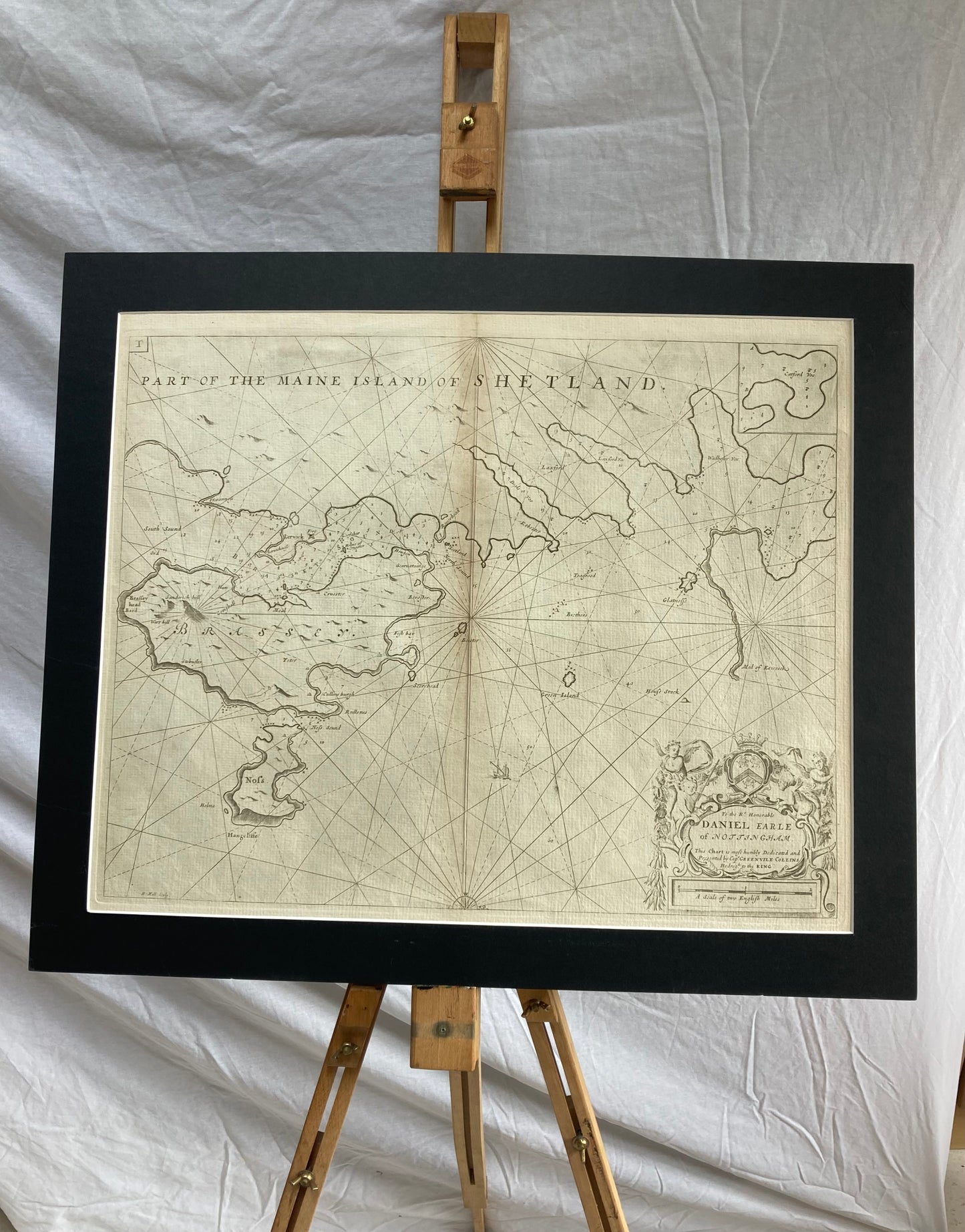 Antique Sea Chart – Shetland Isles by Greenville Collins (published 1693–1764)