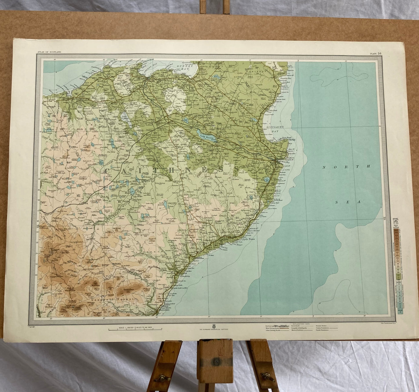 Thurso / Wick , Scotland Map, circa 1912