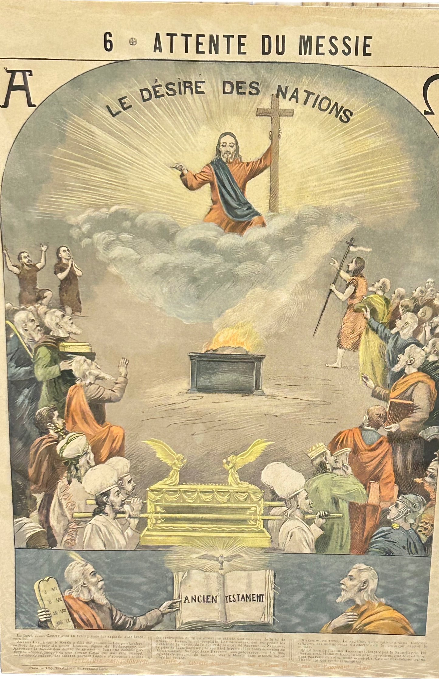 French Religious Catechism Print – "Attente Du Messie", "Expectation of the Messiah" No 6