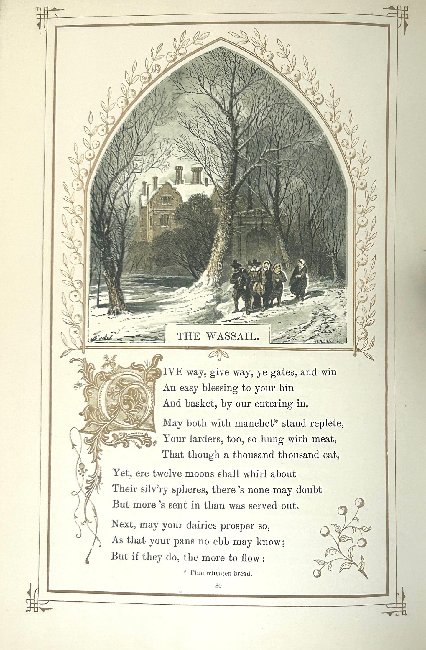 Christmas With the Poets Antique Book 1872