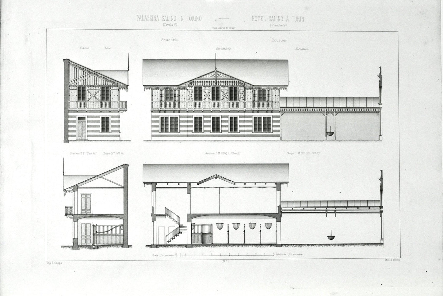 Architectural Drawing Palazzina Salino, Stable Block - Room Four