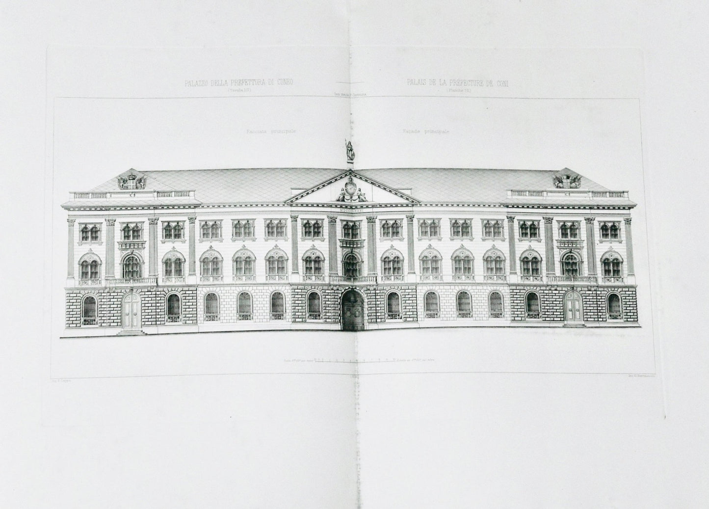 Architectural Drawing, Palazzo Della Prefettura, Cuneo - Room Four