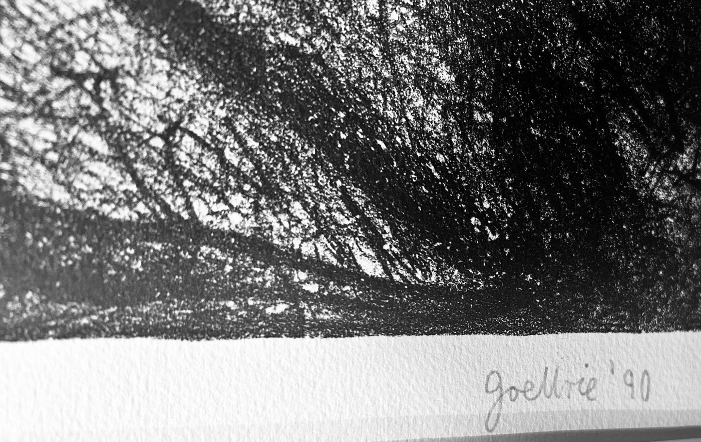 Black & White Lithographic Print Original Signed Joseph Urie Art - Room Four