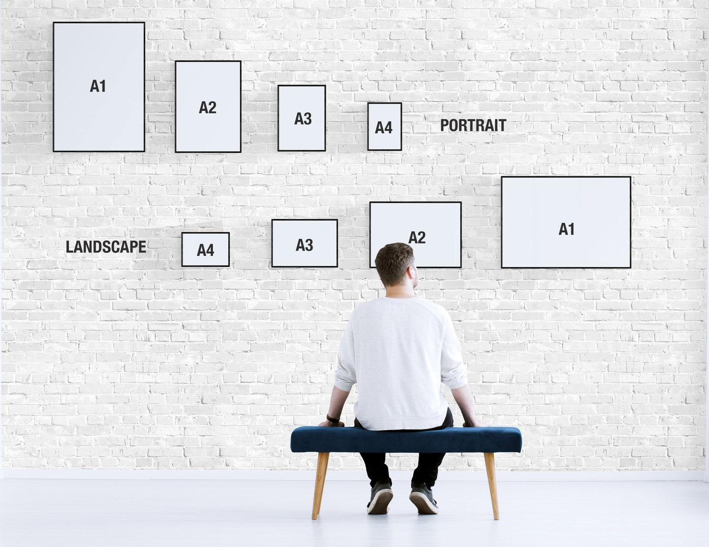 Eye Test Chart (Negative) Wall Art Print - Room Four
