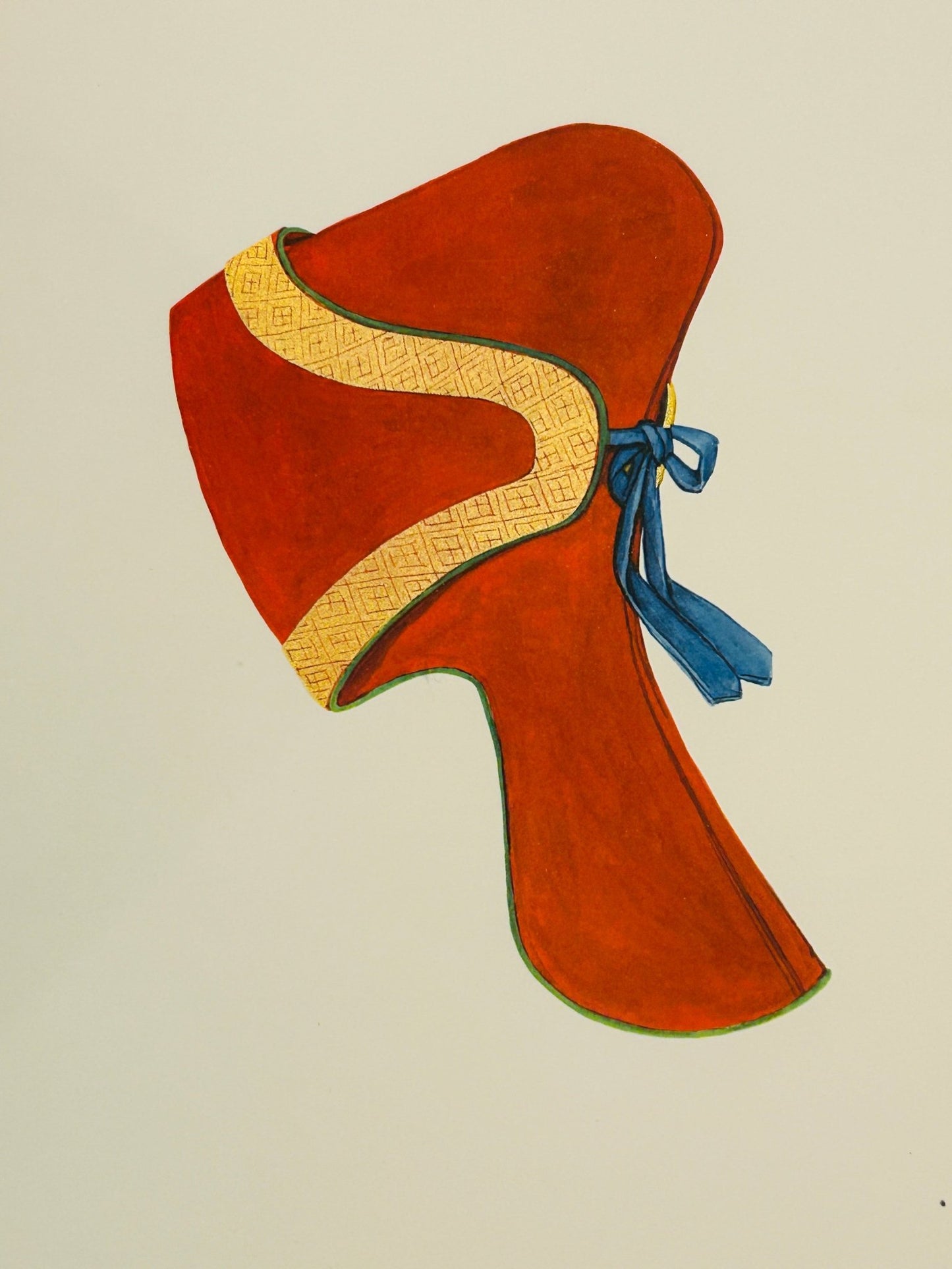 Folio Wall Art - Khalkha Cap "Yuden" - National Costumes of the M.P.R. by U Yadamsuren 1967 - Room Four