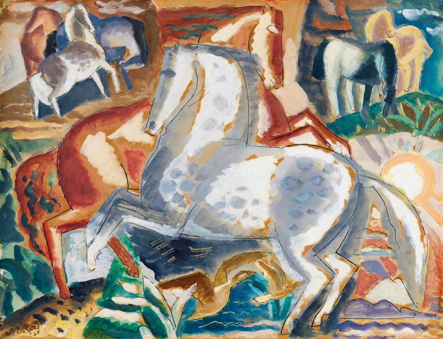 Horses in Landscape - Room Four
