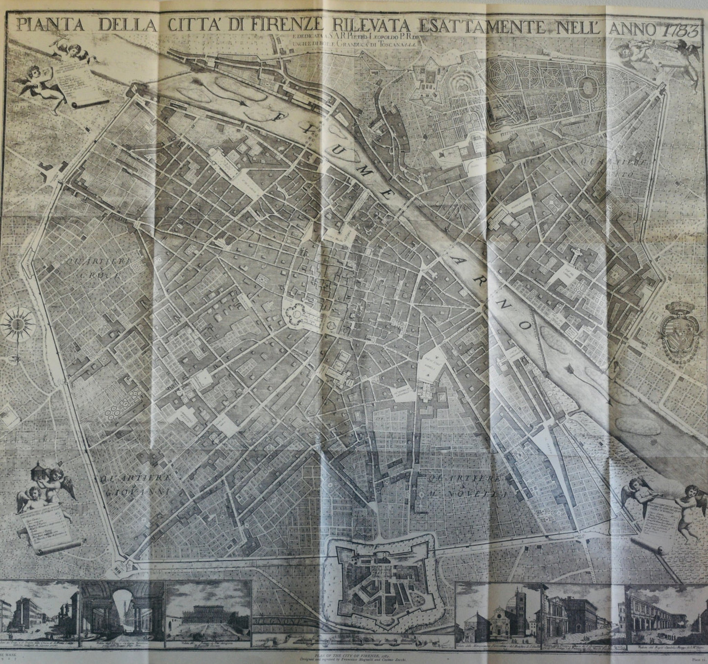 Pianta Della Citta Di Firenze Rilevata Esattamente Nell Anno 1783 - Room Four