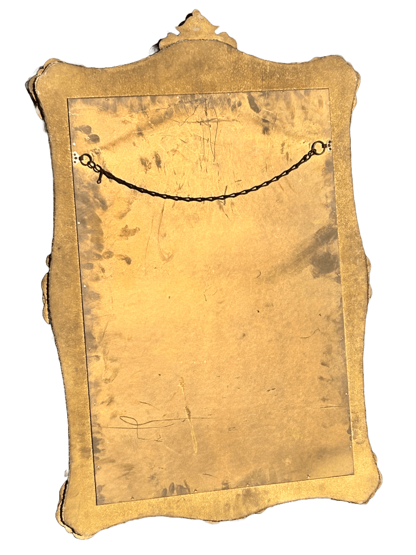 Sold Out - French Rococo gilt framed wall mirror rectangular porcelain surmount “Fragonard” 19th century inspired - Room Four