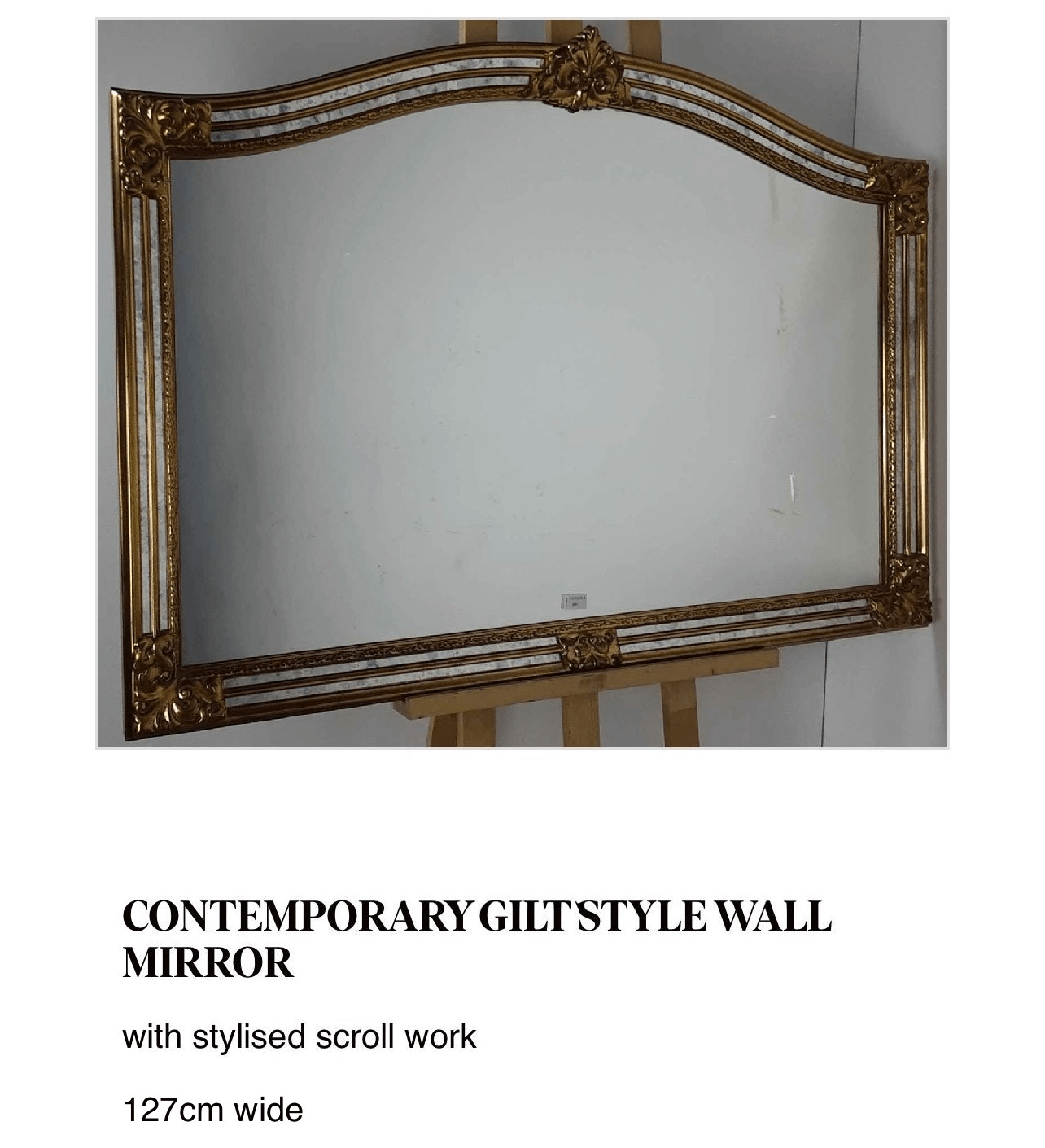 Sold Out - Large Modern Antique Style Gilt Overmantle Mirror - Room Four