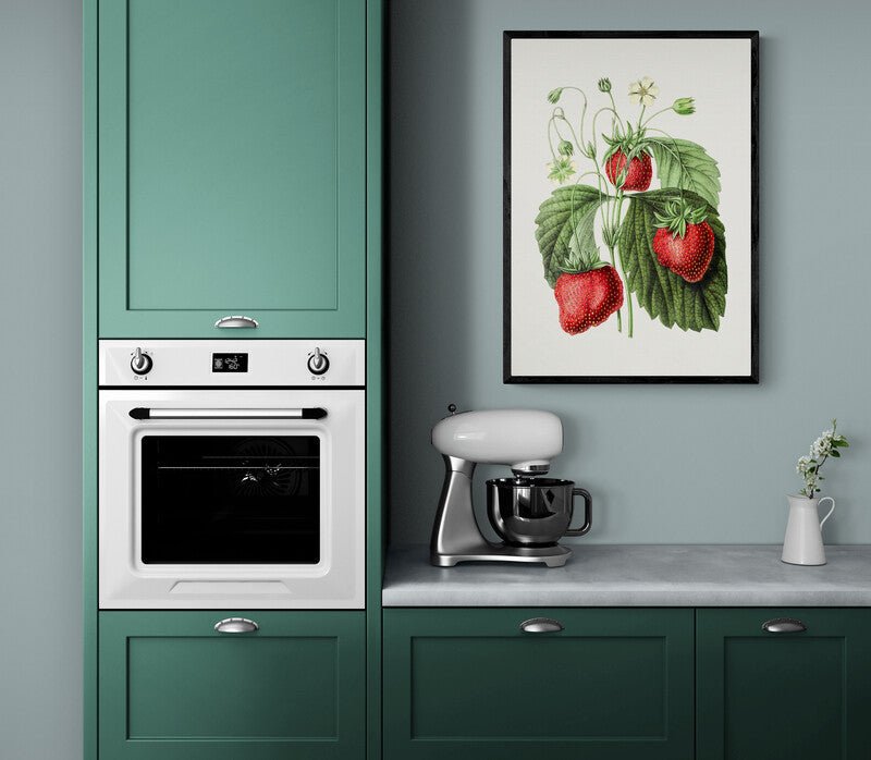 Strawberry Fruit Plant Vintage Wall Art Print - Room Four