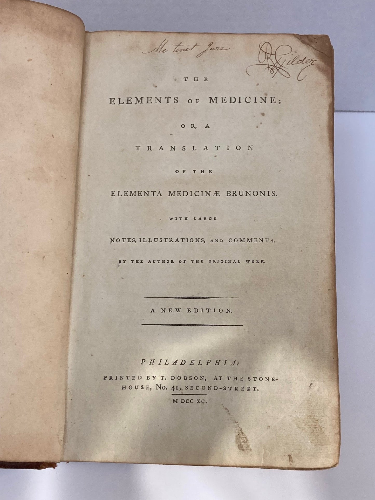 The Elements of Medicine - Brown, John - Room Four