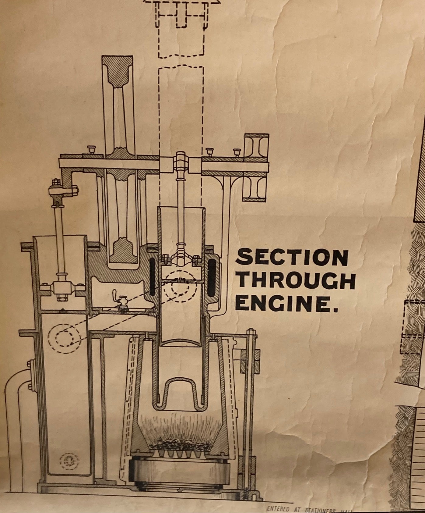 Victorian Educational Wall Chart - Hot Air Engine Pump & Gear - Room Four