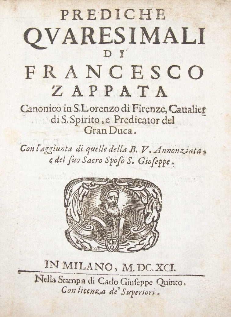 Zappata, Francesco. Prediche Quaresimali, 1691 - Room Four