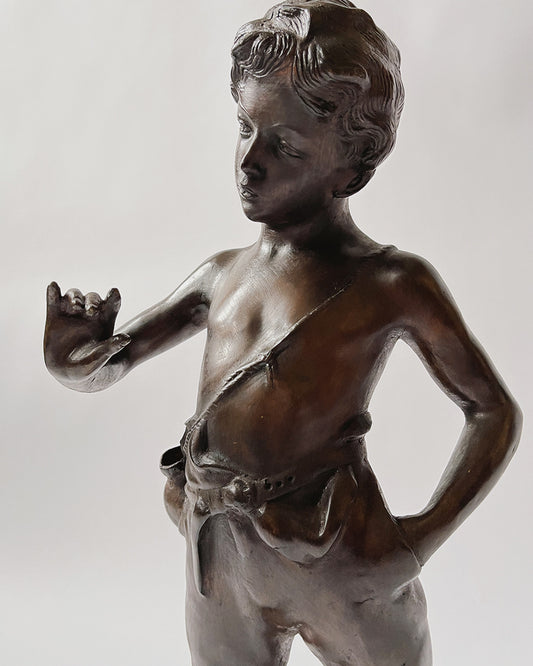 Antique French Bronze Boy