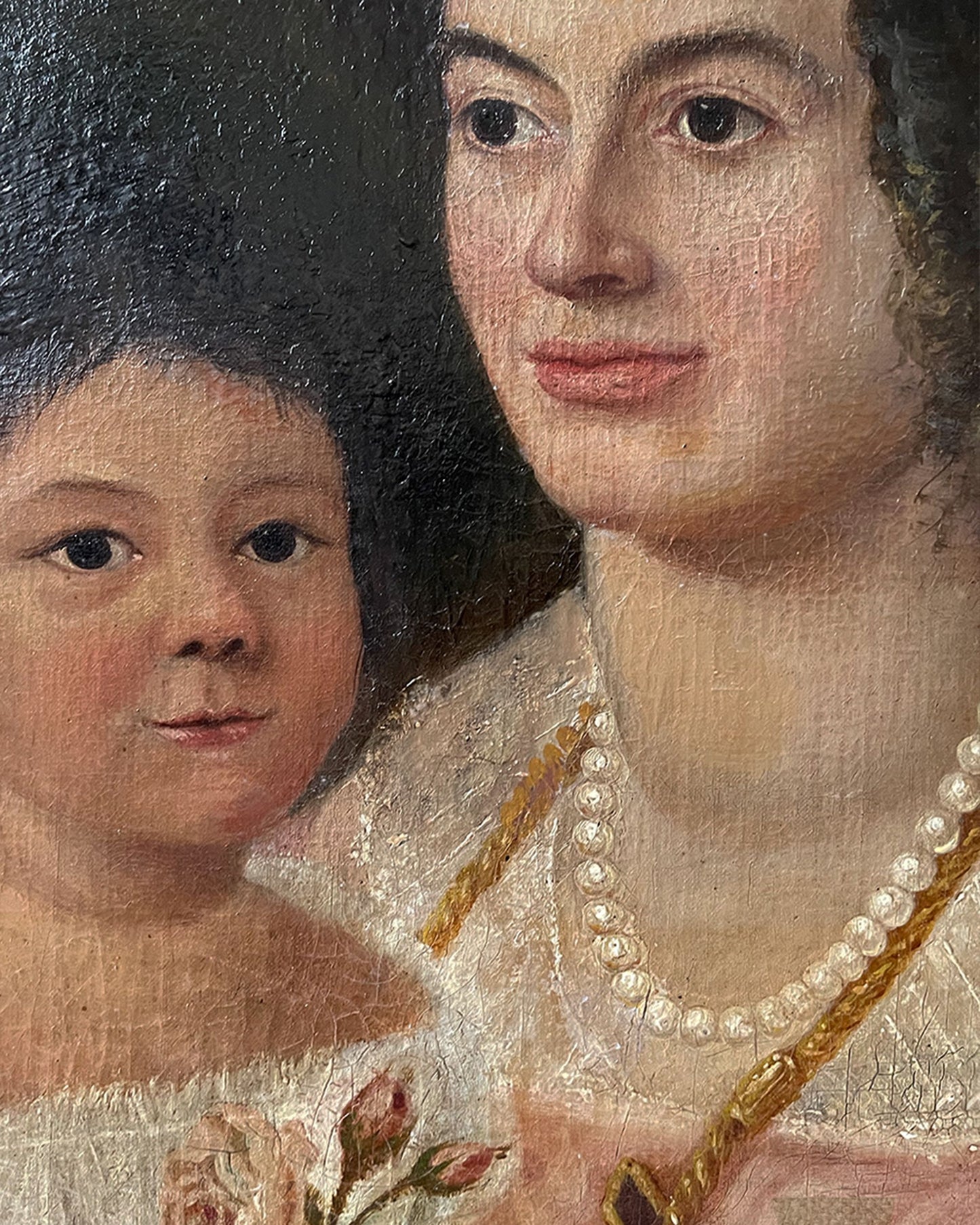 Pintura al óleo de retrato victoriano