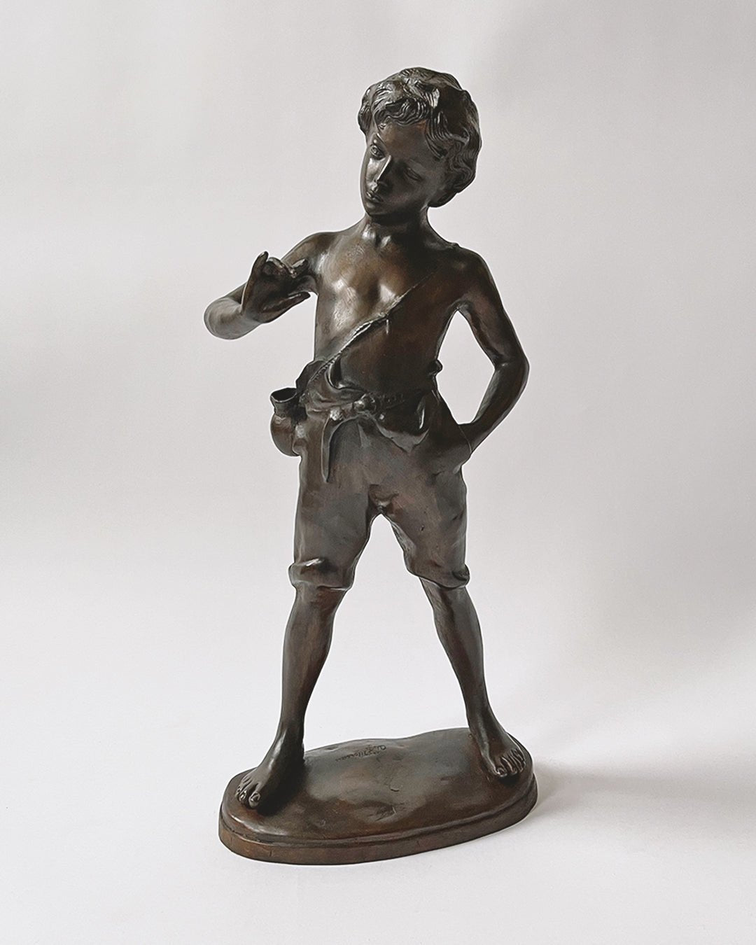 Antique French Bronze Boy - Room Four