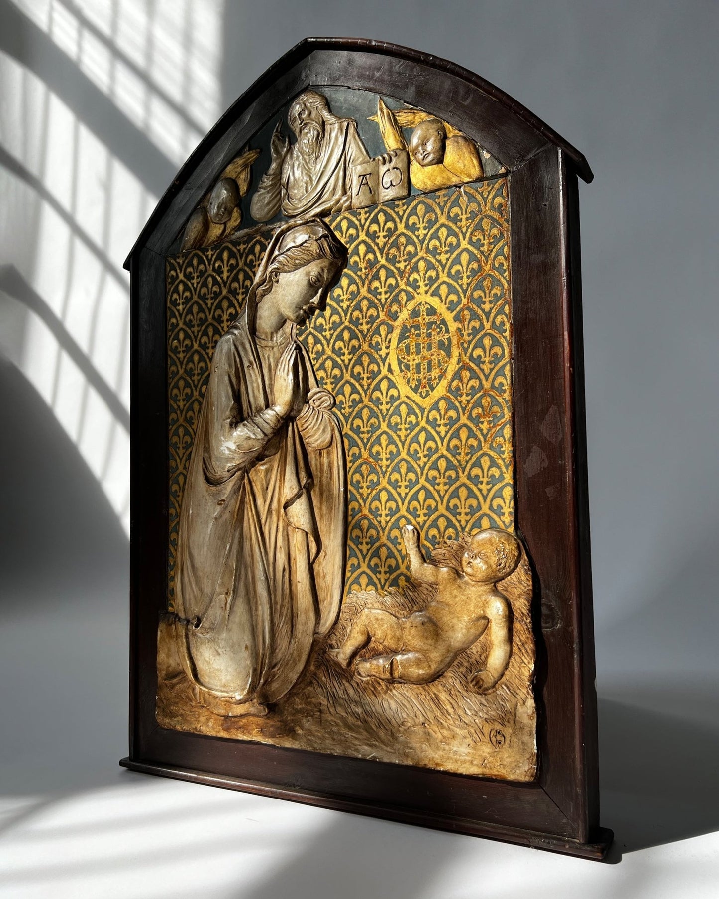 Madonna and Child Antique Religious Plaque - Room Four