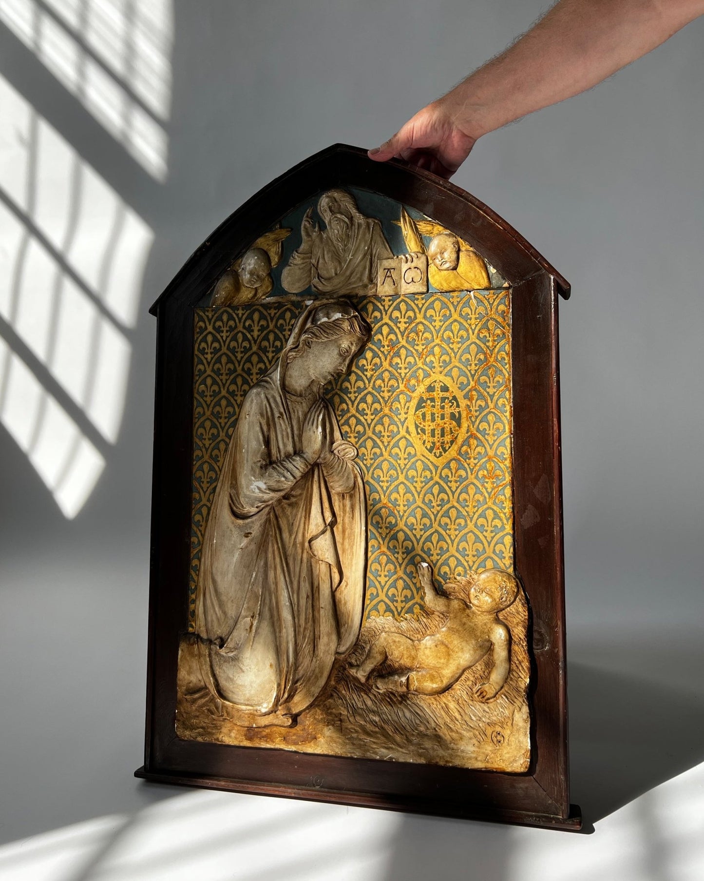 Madonna and Child Antique Religious Plaque - Room Four