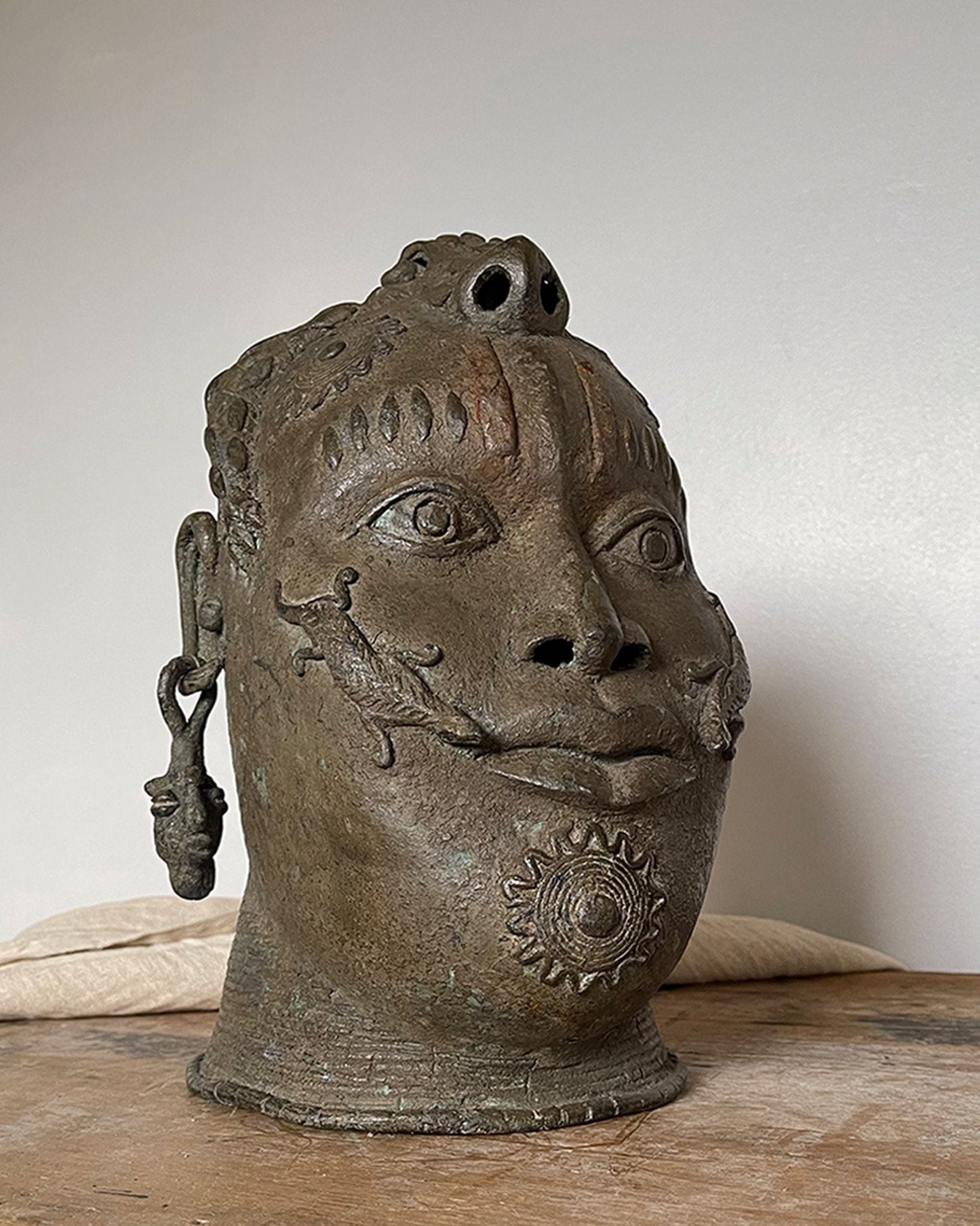 Mid 20th Century Benin Bronze Head - Room Four