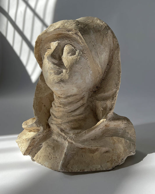 Vintage Plaster Female Bust Religious Novice - Room Four