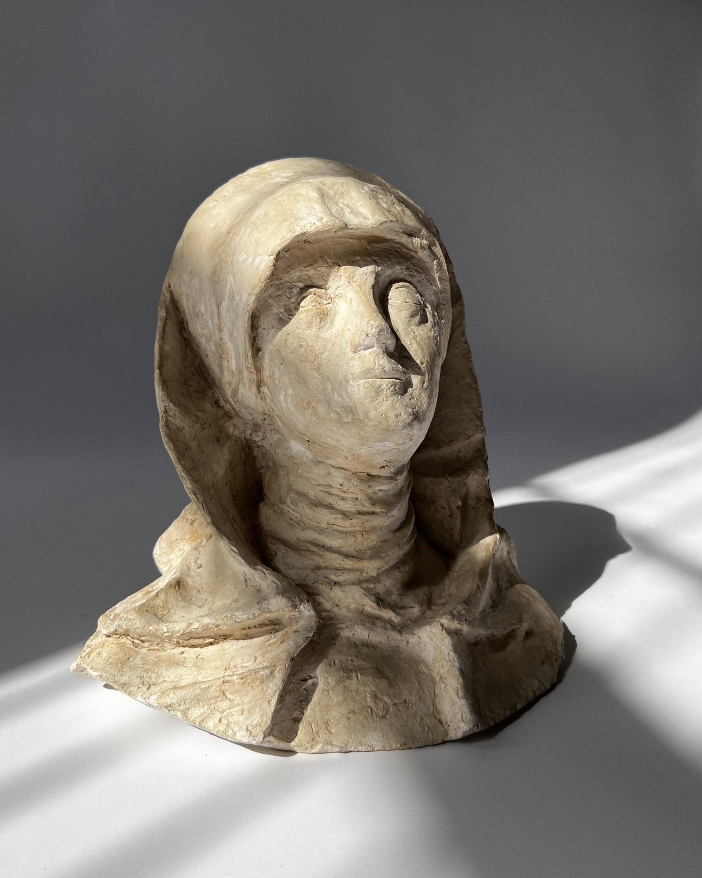 Vintage Plaster Female Bust Religious Novice - Room Four