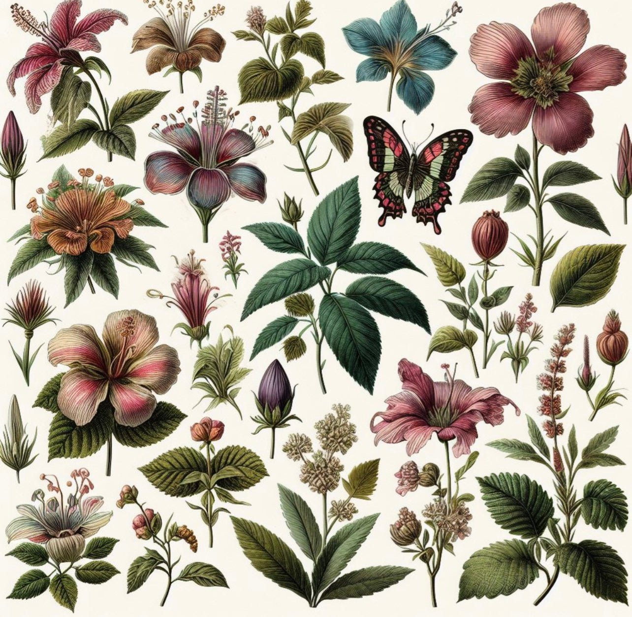 Vintage Botanical Wall Art Prints - Room Four