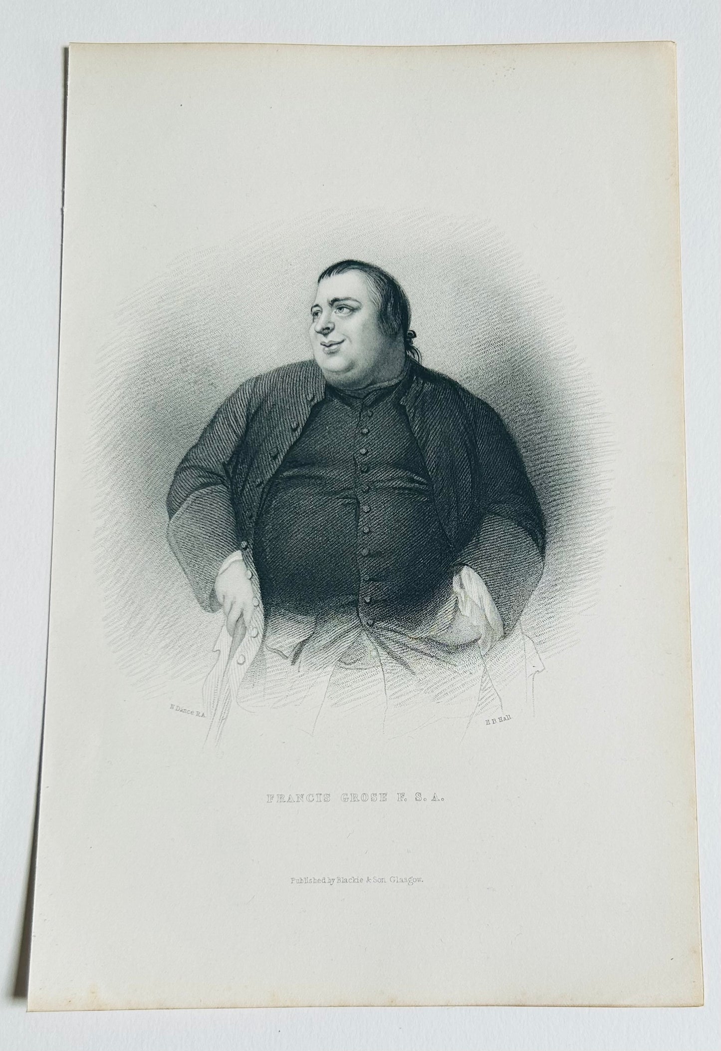 Francis Grose F.S.A. — Victorian Engraved Portrait (Maclure & Co., Glasgow, c.1850–1880)