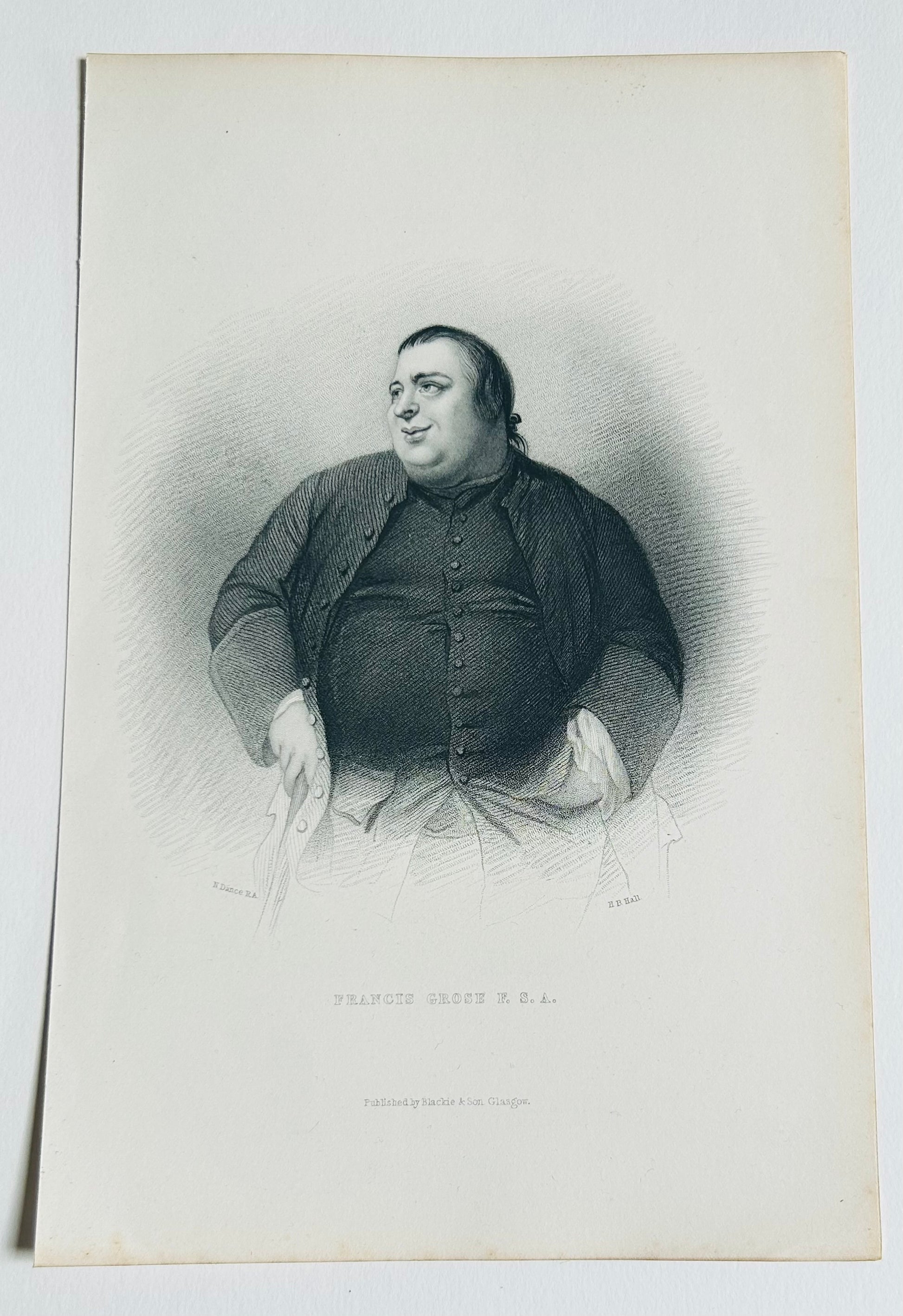 Francis Grose F.S.A. — Victorian Engraved Portrait (Maclure & Co., Glasgow, c.1850–1880)