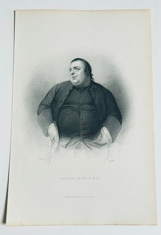 Francis Grose F.S.A. — Victorian Engraved Portrait (Maclure & Co., Glasgow, c.1850–1880)