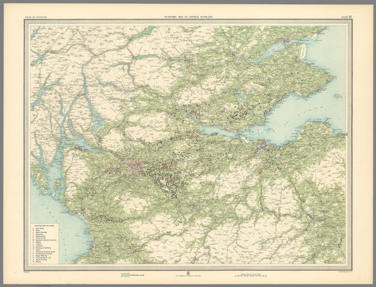 Economic Map of Central Scotland circa 1912