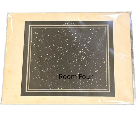 Antique Celestial Print - Middletons Atlas Map of the Stars - AUTUMN Constellation - Original - Printed 1842