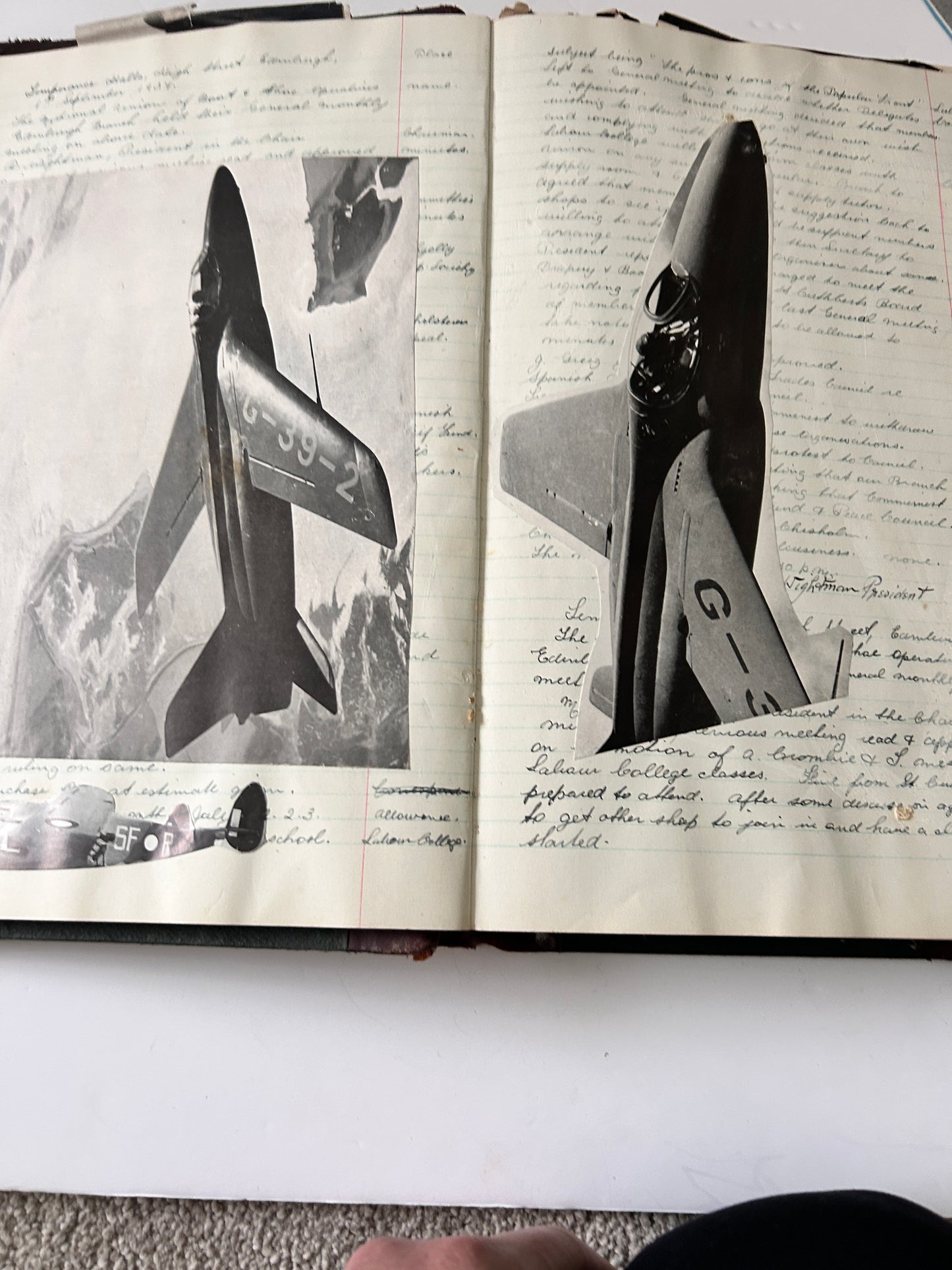 Vintage Military Aircraft Scrapbook – WWII & Jet Collector’s Ledger