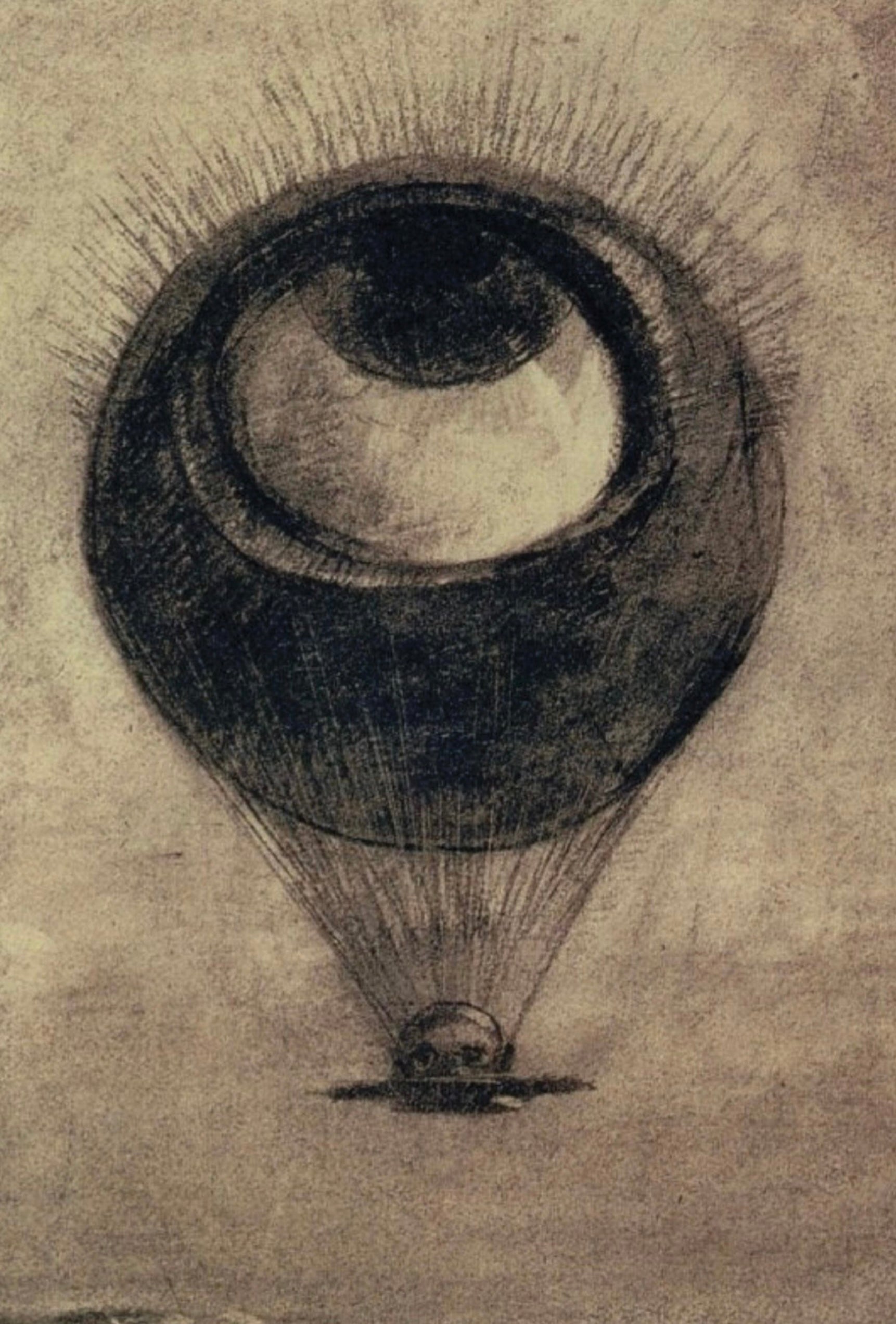 Odilon Redon Eye Balloon Print – Symbolist Surreal Wall Art – Antique French Artwork