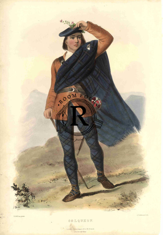 The Clans Of The Scottish Highlands Antique Print - COLQHOUN