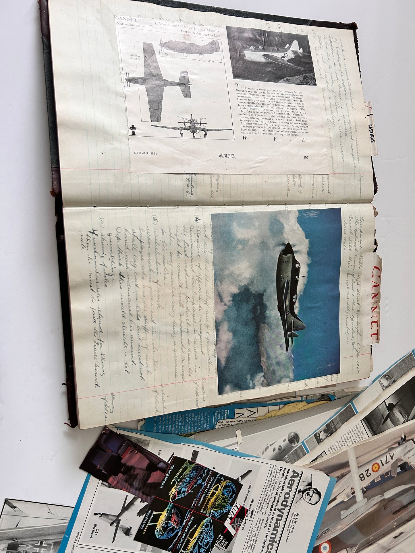 Vintage Military Aircraft Scrapbook – WWII & Jet Collector’s Ledger