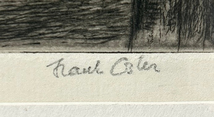 Frank Osler Signed Etching - Thames Barge "Gordon" at London Bridge,Circa 1930s