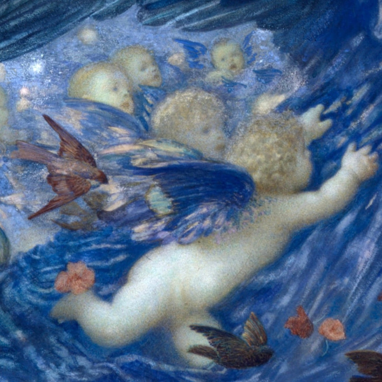 Blue Celestial Angel Art  Print
