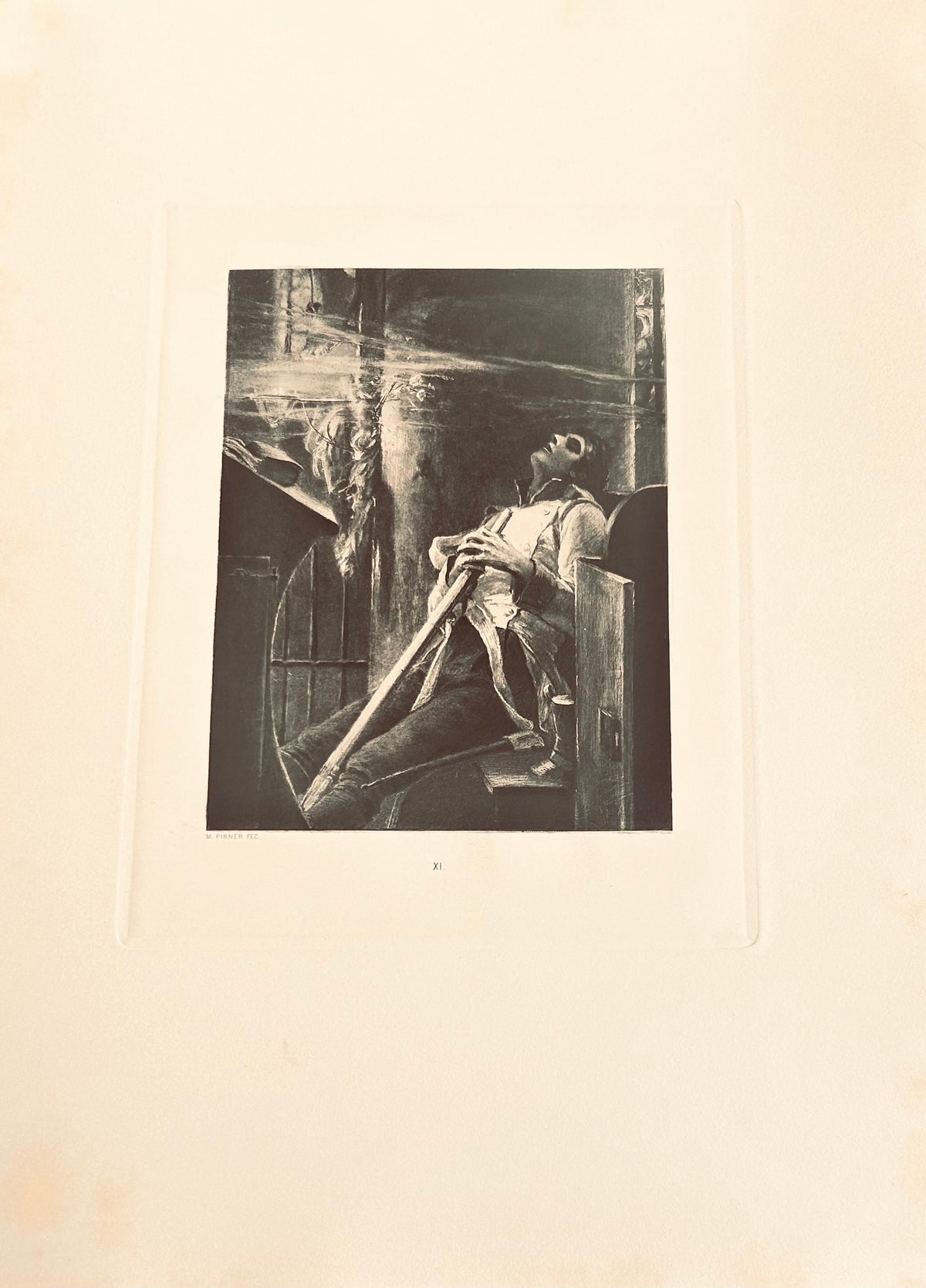 Max Pirner – K Smrti (To Death) | Démon Láska Plate XI, Original 1893 Photogravure