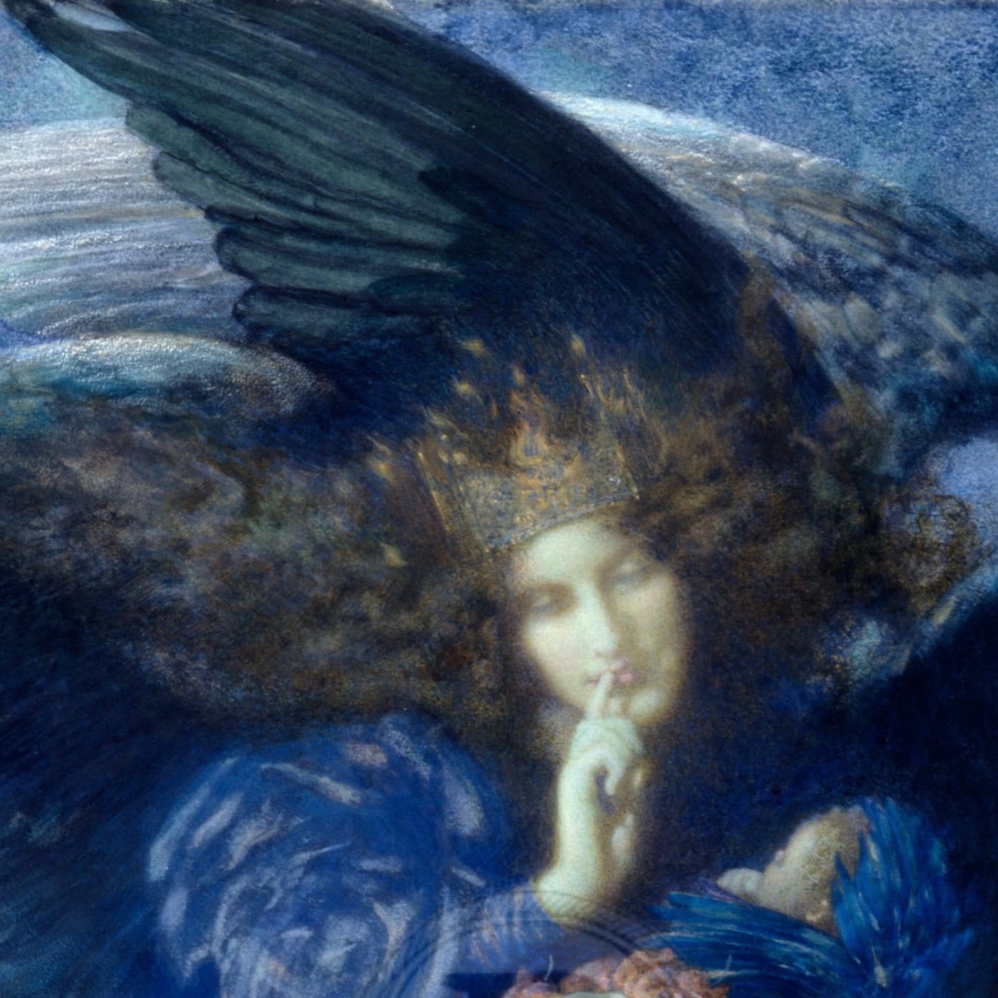 Blue Celestial Angel Art  Print
