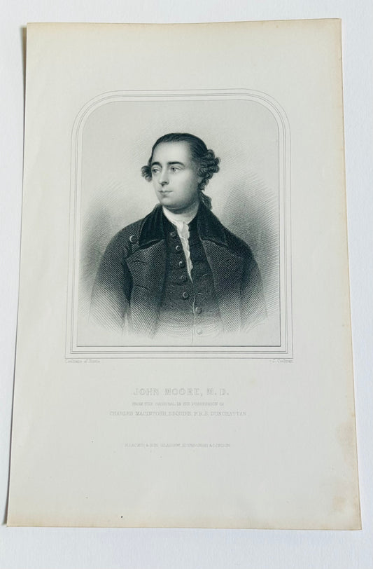 John Moore, M.D. — Victorian Engraved Portrait (Blackie & Son, Glasgow)