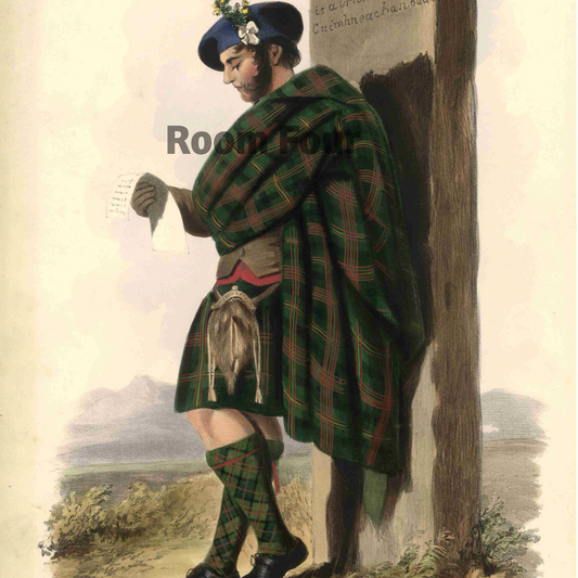 Clans of Scotland - Clan Logan Original Antique Print 