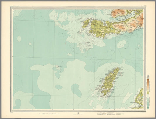Colonsay (Scotland) Map, circa 1912
