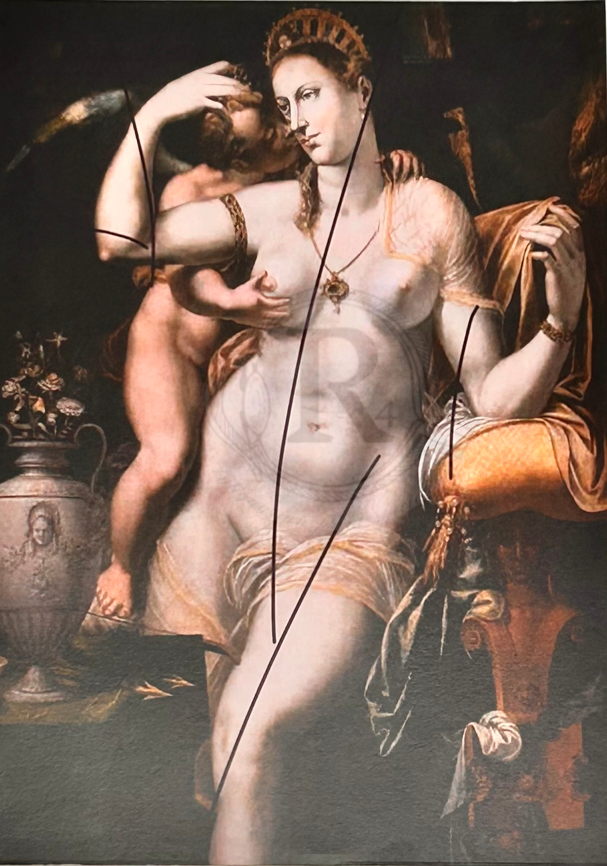 Cupid Caresses Venus Print Italian Renaissance Reproduction Print