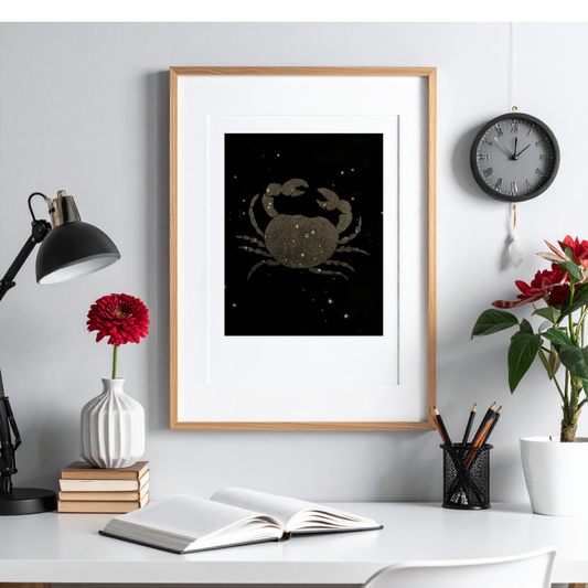 Constellations Fine Art Print by Charles Blunt - Cancer Star Map – A4